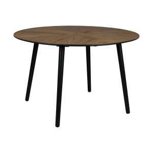 Dutchbone Ronde Eettafel 'Clover' Notenhout, 120cm