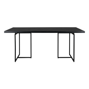 Dutchbone Eettafel 'Class' Acaciahout, 180 x 90cm, kleur Zwart