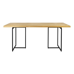 Dutchbone Eettafel 'Class' Eikenhout, 180 x 90cm, kleur Naturel