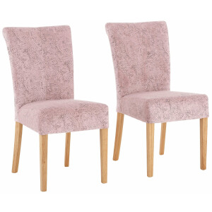 Home affaire Eetkamerstoel Queen Polsterstoel BESTSELLER verschillende type bekleding, massief houten onderstel (set)
