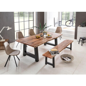 Home affaire Eettafel Manhattan met a-vormig metalen frame