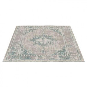 Vloerkleed Vintage - aqua/beige - 200x290 cm - Leen Bakker