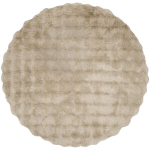 Leen Bakker - Vloerkleed Oos - Ø120 Cm - Polyester - Taupe