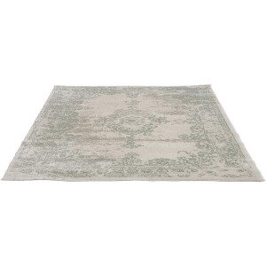 Leen Bakker - Vloerkleed Urali - Crème/groen - 200x290 Cm - Polypropyleen - Groen#Crème