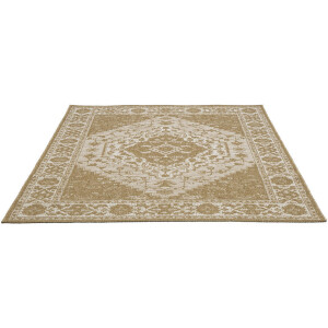 Leen Bakker - Vloerkleed Perya - Zand/crème - 200x290 Cm - Polypropyleen - Crème#Beige