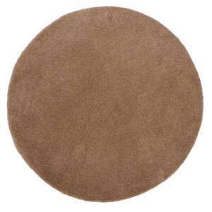 Leen Bakker - Vloerkleed Colours - Ø68 Cm - Katoen/Wol - Taupe
