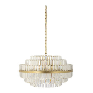 Richmond Hanglamp 'Desire' Crystal, 80cm, kleur Brushed Gold