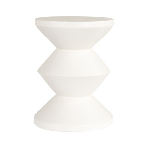 Richmond Ronde Bijzettafel 'Bloomstone' 35cm, kleur Wit