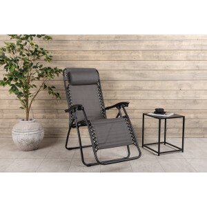 Nohr Loungestoel 'Jonel' Textileen, kleur Grijs