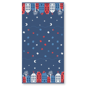 Tafelkleed Sinterklaas - blauw - 220x138 cm