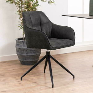 Bendt Eetkamerstoel 'Helena' Draaibaar, kleur Antraciet