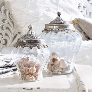 2-delige set glazen potten Isaline