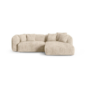 Modulaire hoekbank Martina rechts ribstof | Micadoni Home