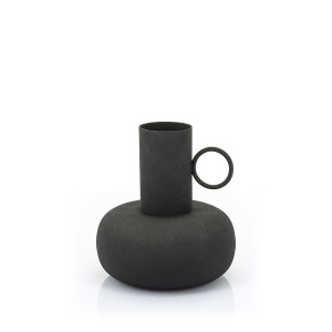 By-Boo Vaas 'Bell' 23cm, kleur Zwart