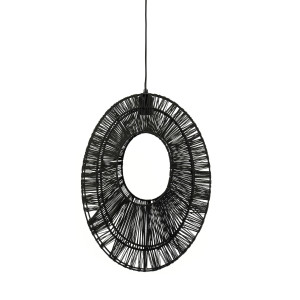By-Boo Hanglamp 'Ovo' 1-lamps, 50 x 19cm, kleur Zwart