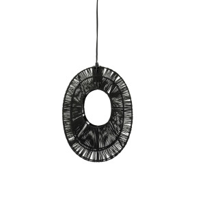 By-Boo Hanglamp 'Ovo' 1-lamps, 40 x 15cm, kleur Zwart