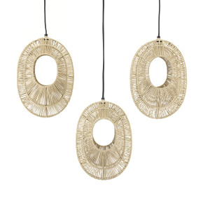 By-Boo Hanglamp 'Ovo' 3-lamps Cluster, kleur Naturel