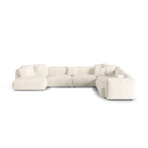 Modulaire hoekbank Martina rechts bouclé | Micadoni Home