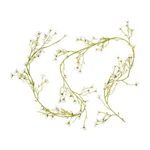 Slinger bloemen margriet - wit/geel - 210 cm