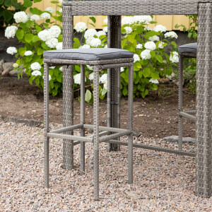 Nohr Outdoor Barkruk 'Rozanne' Wicker (zithoogte 75cm)
