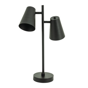 By-Boo Tafellamp 'Cole' 2-lamps, kleur Zwart