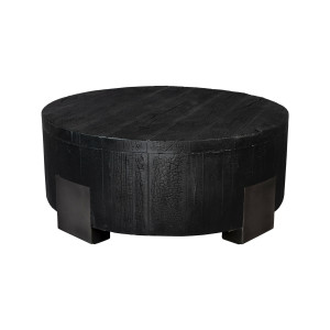 Dutchbone Ronde Salontafel 'Coals' Acaciahout, 81cm