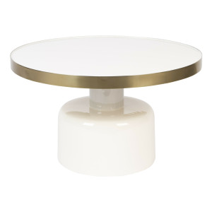 Zuiver Ronde Salontafel 'Glam' 60cm, kleur Wit