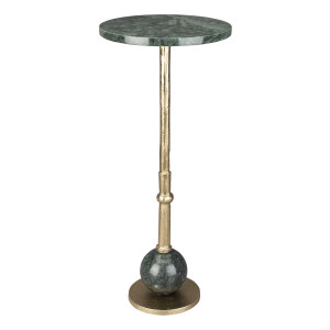 Dutchbone Ronde Bijzettafel 'Everest' Marmer, 25cm, kleur Groen