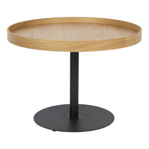 ZILT Ronde Bijzettafel 'Andreanna' 56cm, kleur Eiken