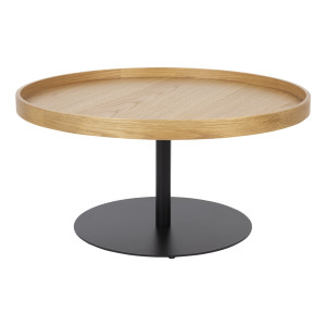 ZILT Ronde Salontafel 'Andreanna' 70cm, kleur Eiken