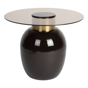 ZILT Ronde Bijzettafel 'Freddy' Glas, 50cm