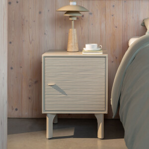 Zuiver Nachtkastje 'Morning' Acaciahout en rotan, 45 x 40cm