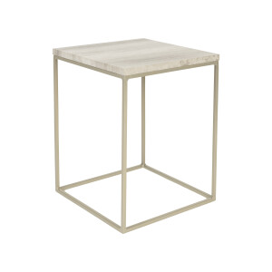 Zuiver Vierkante Bijzettafel 'Stray' Marmer, 35 x 35cm
