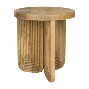 ZILT Ronde Bijzettafel 'Kang' Mangohout, 40cm