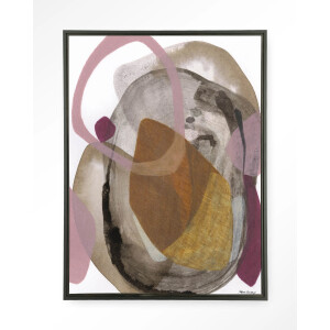 Urban Cotton Wandkleed 'Gravity' 145 x 190cm in Floating Frame - black