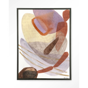 Urban Cotton Wandkleed 'Cargo' 110 x 145cm in Floating Frame - black