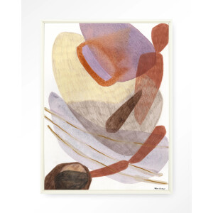 Urban Cotton Wandkleed 'Cargo' 110 x 145cm in Floating Frame - off white
