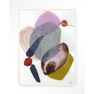 Urban Cotton Wandkleed 'Wings' 80 x 110cm in Floating Frame - off white