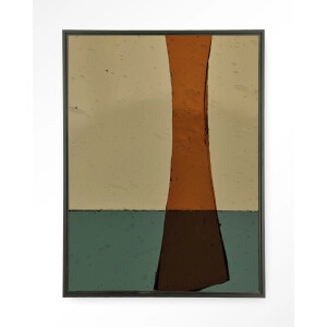 Urban Cotton Wandkleed 'Geen Mosterd' 80 x 110cm in Floating Frame - black