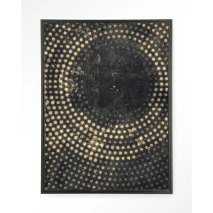 Urban Cotton Wandkleed 'Cala' 80 x 110cm in Floating Frame - black