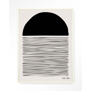 Urban Cotton Wandkleed 'Element' 110 x 145cm in Floating Frame - off white