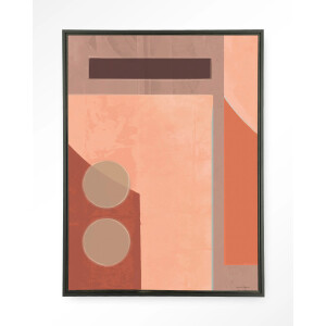 Urban Cotton Wandkleed 'Monolithic' 145 x 190cm in Floating Frame - black
