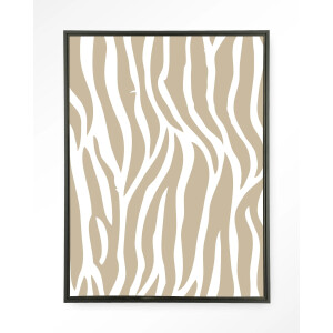 Urban Cotton Wandkleed 'Savanna Beige' 80 x 110cm in Floating Frame - black