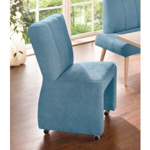 exxpo - sofa fashion Fauteuil Costa, loungestoel, hoge rugleuningstoel, op wielen, comfortabele zithoogte 53cm