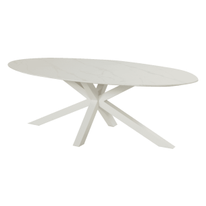 Hartman Ovale Tuintafel 'Xander' Keramiek, 220 x 120cm, kleur Wit