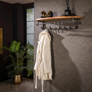 LifestyleFurn Kapstok 'Karia' Acaciahout, Met 8 haken