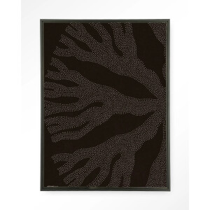 Urban Cotton Wandkleed 'Circle Dark' 80 x 110cm in Floating Frame - black