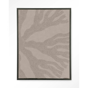 Urban Cotton Wandkleed 'Circle Light' 80 x 110cm in Floating Frame - black