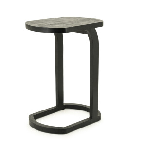 By-Boo Laptoptafel 'Enzo' Mangohout, 40 x 30cm, kleur Zwart