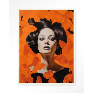 Urban Cotton Wandkleed 'Abby' 145 x 190cm in Floating Frame - off white
